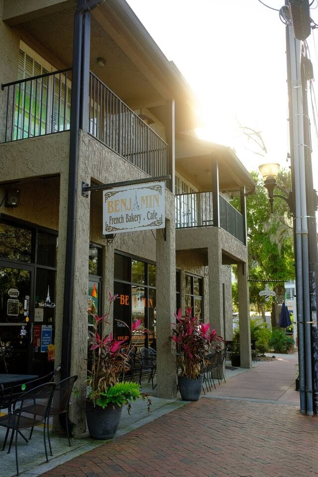 Benjamins French Bakery is a walk downstairs, a must when visiting